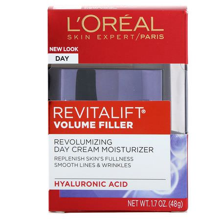 面部保濕霜, 護膚: L'Oreal, Revitalift Volume Filler, Revolumizing Day Cream Moisturizer, 1.7 oz (48 g)