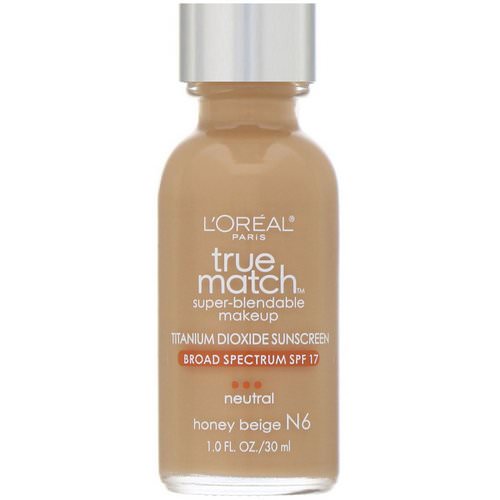 L'Oreal, True Match Super-Blendable Makeup, N6 Honey Beige, 1 fl oz (30 ml) Review