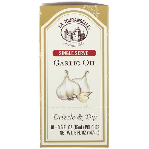 La Tourangelle, Drizzle & Dip, Garlic Oil, 10 Pouches, 0.5 fl oz (15 ml) Each Review