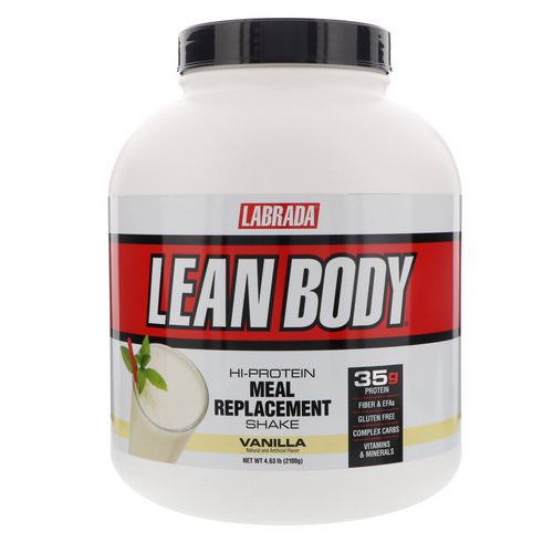 Labrada Nutrition, Lean Body, Hi-Protein Meal Replacement Shake, Vanilla, 4.63 lbs (2100 g) Review