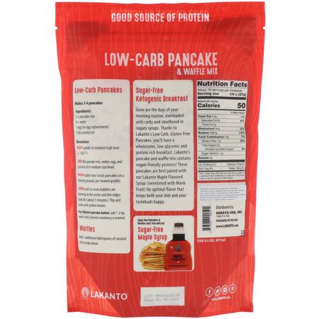 華夫餅混合物, 煎餅: Lakanto, Low-Carb Pancake & Waffle Mix, 1 lb (454 g)
