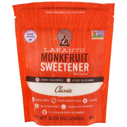Lakanto, Monkfruit Sweetener with Erythritol, Classic, 8.29 oz (235g) Review