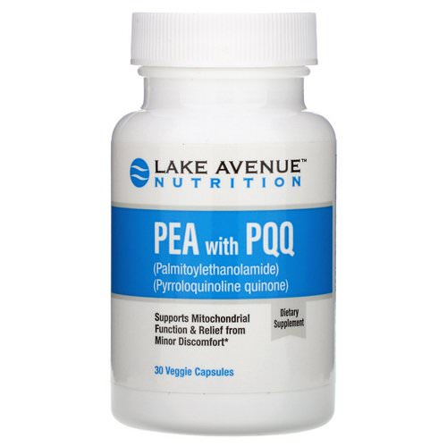 Lake Avenue Nutrition, PEA (Palmitoylethanolamide) with PQQ, 30 Veggie Capsules Review