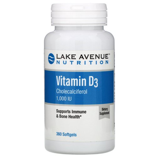 Lake Avenue Nutrition, Vitamin D3, 1,000 IU, 360 Softgels Review