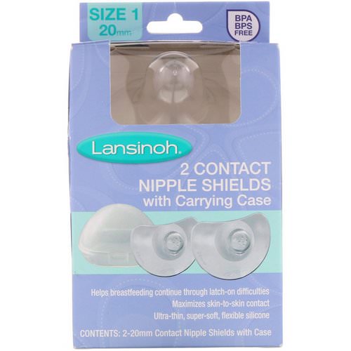Lansinoh, Contact Nipple Shields with Carrying Case, 2 Pack, Size, 20 mm Review
