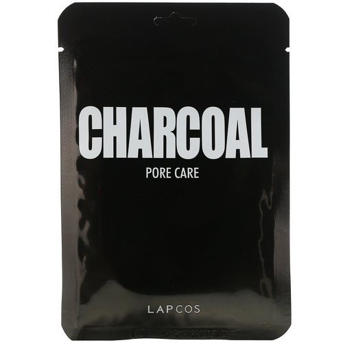 Lapcos, Daily Skin Mask Charcoal, Pore Care, 5 Sheets, 0.84 fl oz (25 ml) Each Review