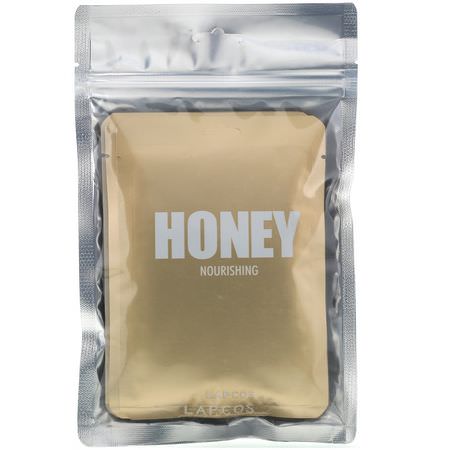 面膜, 口罩: Lapcos, Daily Skin Mask Honey, Nourishing, 5 Sheets, 0.91 fl oz (27 ml) Each