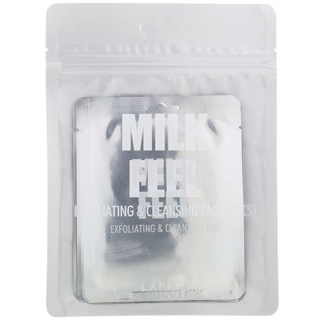 去角質, 去角質霜: Lapcos, Milk Feel, Exfoliating & Cleansing Pad, 5 Pads, 0.24 oz (7 g) Each