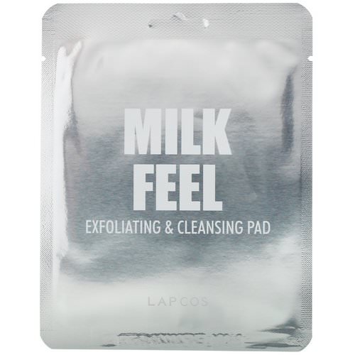 Lapcos, Milk Feel, Exfoliating & Cleansing Pad, 5 Pads, 0.24 oz (7 g) Each Review