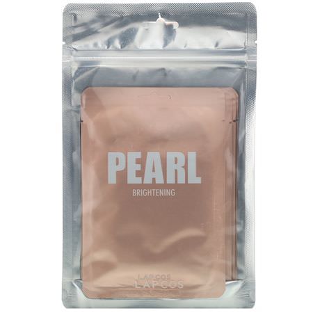 面膜, 口罩: Lapcos, Daily Skin Mask Pearl, Brightening, 5 Sheets, 0.81 fl oz (24 ml) Each