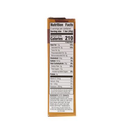 能量棒, 運動棒: Larabar, Peanut Butter Chocolate Chip, 5 Bars, 1.6 oz (45 g) Each