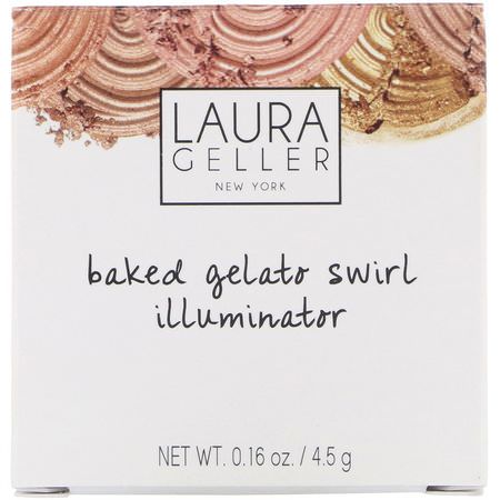 高光筆, 臉部: Laura Geller, Baked Gelato Swirl Illuminator, Gilded Honey, 0.16 oz (4.5 g)