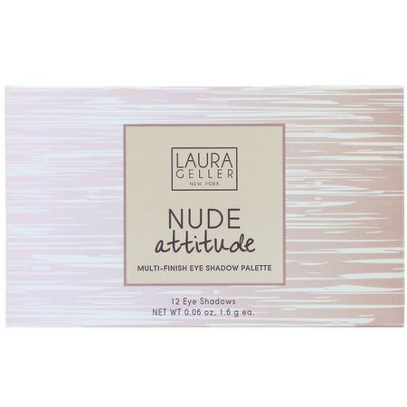 化妝禮品, 眼影: Laura Geller, Nude Attitude, Multi-Finish Eyeshadow Palette, 12 Eyeshadows
