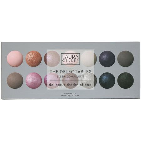 化妝禮品, 眼影: Laura Geller, The Delectables Eye Shadow Palette, Delicious Shades of Cool, 14 Well Palette