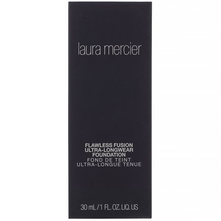 基礎, 臉部: Laura Mercier, Flawless Fusion, Ultra-Longwear Foundation, 2N2 Linen, 1 fl oz (30 ml)