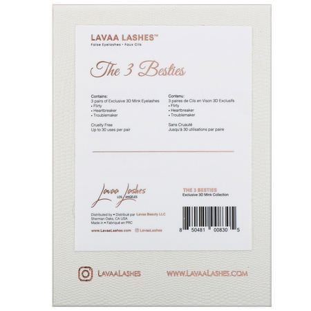 睫毛, 眼睛: Lavaa Lashes, The 3 Besties, False Eyelashes Set, 1 Set