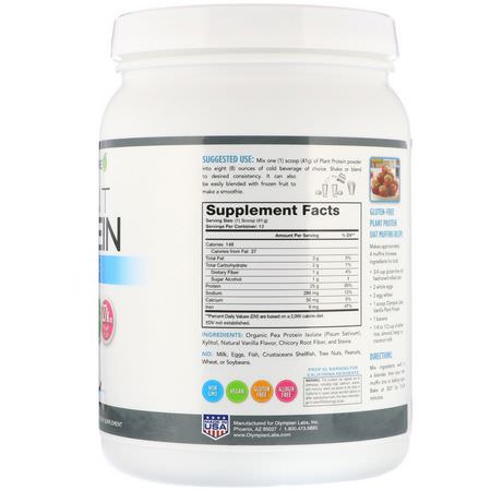 豌豆蛋白, 植物性蛋白: Lean & Pure, Plant Protein, Vanilla, 17.4 oz (534 g)