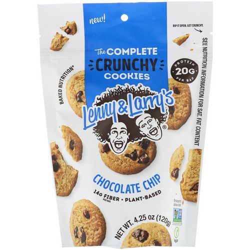 Lenny & Larry's, The Complete Crunchy Cookies, Chocolate Chip, 4.25 oz (120 g) Review