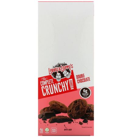 蛋白質餅乾, 蛋白質小吃: Lenny & Larry's, The Complete Crunchy Cookies, Double Chocolate, 12 Bags, 1.25 oz (35 g) Each