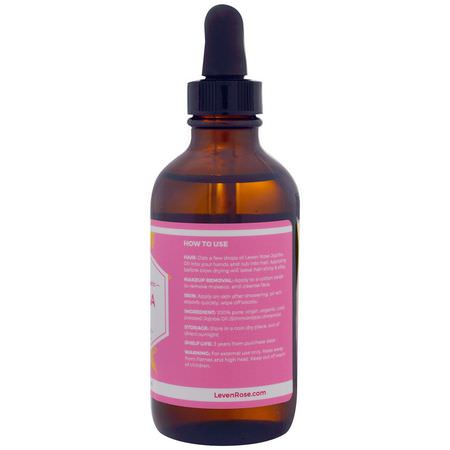 卸妝, 彩妝: Leven Rose, 100% Pure & Organic Jojoba Oil, 4 fl oz (118 ml)