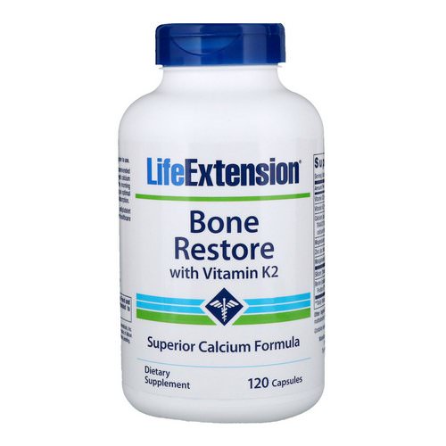Life Extension, Bone Restore with Vitamin K2, 120 Capsules Review