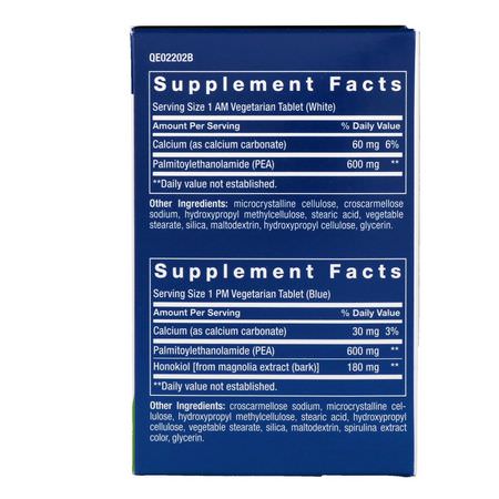 棕櫚酰乙醇酰胺PEA, 緩解疼痛: Life Extension, ComfortMax, Double-Action Nerve Support, For AM & PM, 30 Vegetarian Tablets Each