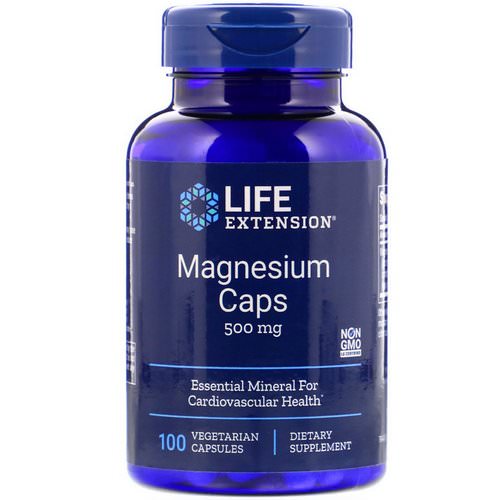 Life Extension, Magnesium Caps, 500 mg, 100 Vegetarian Capsules Review