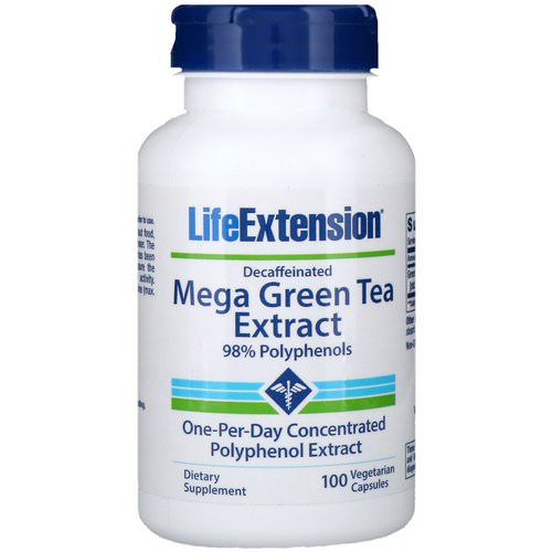Life Extension, Mega Green Tea Extract, Decaffeinated, 100 Vegetarian Capsules Review