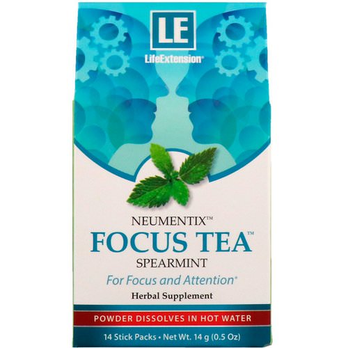 Life Extension, Neumentix, Focus Tea, Spearmint, 14 Stick Packs Review