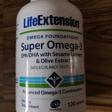 Life Extension Omega-3 Fish Oil - Omega-3魚油, Omegas EPA DHA, 魚油, 補品