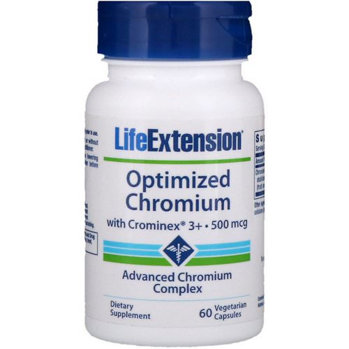 Life Extension, Optimized Chromium with Crominex 3+, 500 mcg, 60 Vegetarian Capsules Review