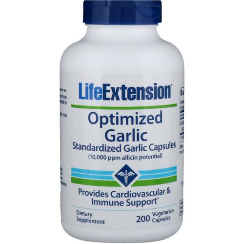 Life Extension, Optimized Garlic, Standardized Garlic Capsules, 200 Vegetarian Capsules Review
