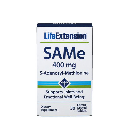 Life Extension, SAMe, S-Adenosyl-Methionine, 400 mg, 30 Enteric Coated Tablets Review