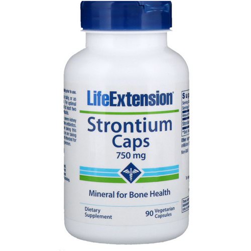 Life Extension, Strontium Caps, Mineral for Bone Health, 750 mg, 90 Vegetarian Capsules Review