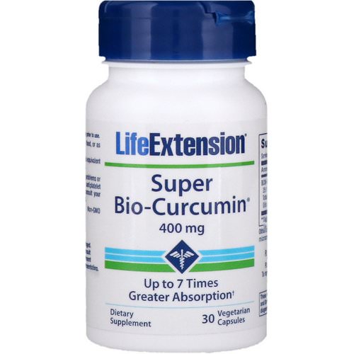 Life Extension, Super Bio-Curcumin, 400 mg, 30 Vegetarian Capsules Review
