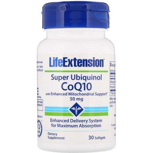 Life Extension, Super Ubiquinol CoQ10 with Enhanced Mitochondrial Support, 50 mg, 30 Softgels Review