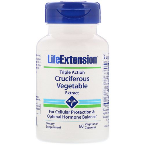 Life Extension, Triple Action Cruciferous Vegetable Extract, 60 Vegetarian Capsules Review