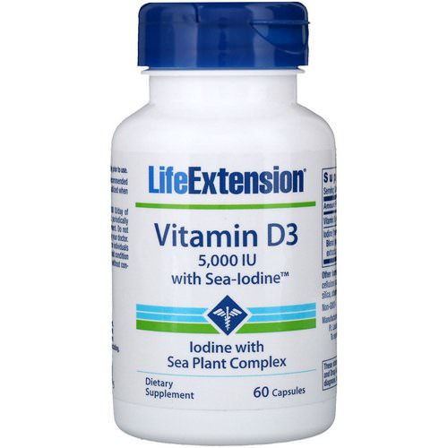 Life Extension, Vitamin D3 with Sea-Iodine, 5,000 IU, 60 Capsules Review