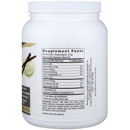 乳清蛋白, 運動營養: Life Extension, Wellness Code, Advanced Whey Protein Isolate, Vanilla Flavor, 1 lb (454 g)