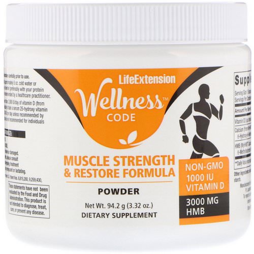 Life Extension, Wellness Code, Muscle Strength & Restore Formula, 3.32 oz (94.2 g) Review