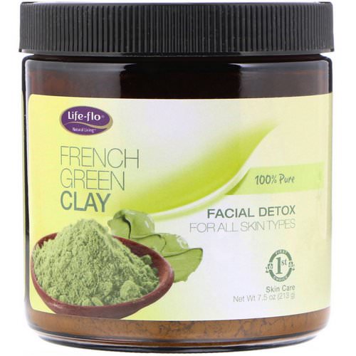 Life-flo, French Green Clay, Facial Detox, 7.5 oz (213 g) Review