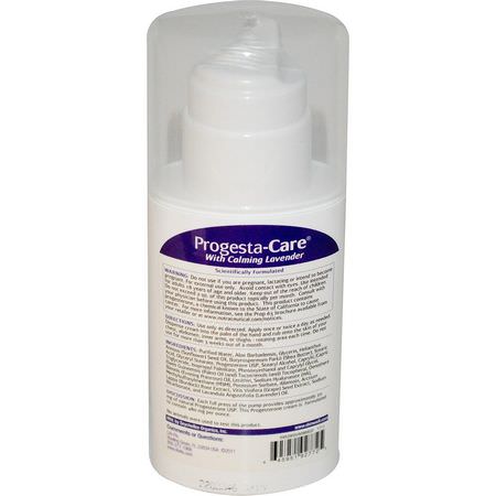 孕激素產品, 婦女健康: Life-flo, Progesta-Care Body Cream, with Calming Lavender, 4 oz (113.4 g)