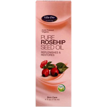 頭皮護理, 頭髮護理: Life-flo, Pure Rosehip Seed Oil, Skin Care, 4 fl oz (118 ml)
