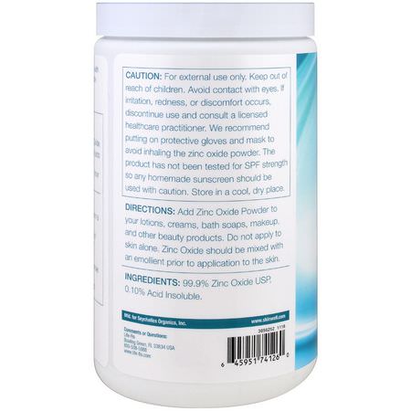 皮膚護理, 洗澡: Life-flo, Zinc Oxide Powder, Premium Non-Nano & Uncoated, 16 oz (454 g)