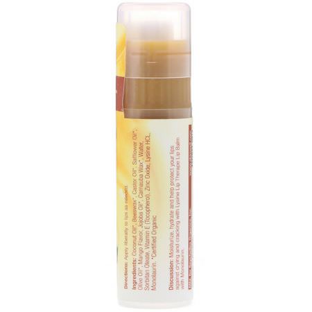 潤唇膏, 護唇: Life-flo, Lysine Lip Therape with Monolaurin, Natural Mango Flavor, 0.25 oz (7 g)