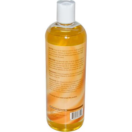 面油, 面霜: Life-flo, Pure Almond Oil, Skin Care, 16 fl oz (473 ml)