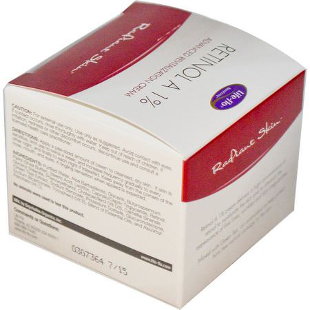 視黃醇, 面霜: Life-flo, Retinol A 1%, Advanced Revitalization Cream, 1.7 oz (50 ml)