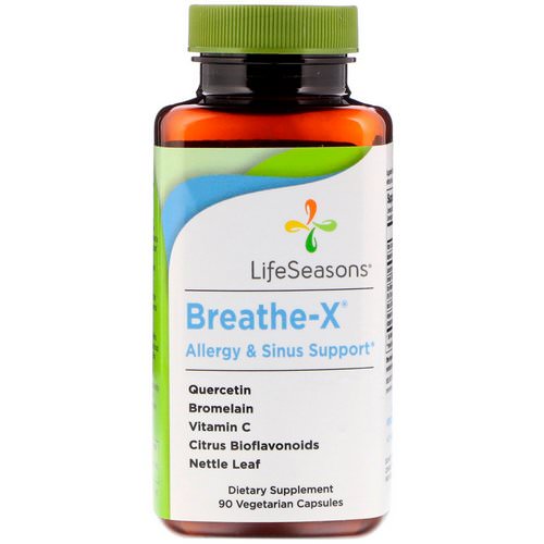 LifeSeasons, Breathe-X Allergy & Sinus Support, 90 Vegetarian Capsules Review