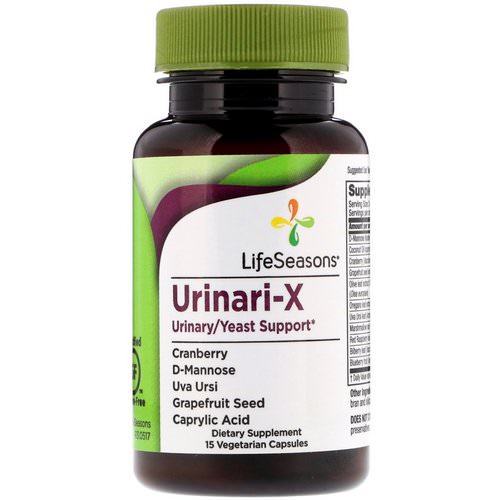 LifeSeasons, Urinari-X Urinary/Yeast Support, 15 Vegetarian Capsules Review