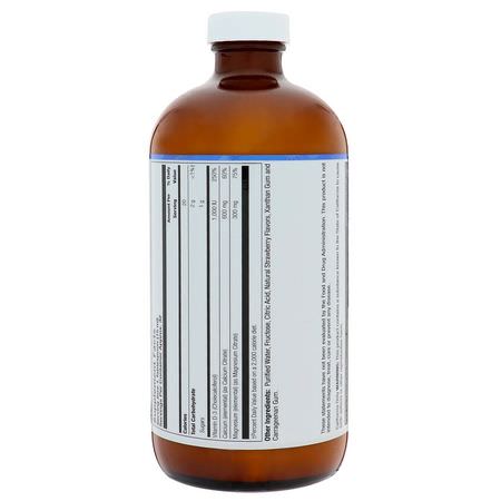 鈣, 礦物質: LifeTime Vitamins, Calcium Magnesium Citrate, Strawberry, 16 fl oz (473 ml)